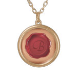 monograma de la cera del sello de la letra joyerias