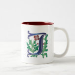 Monograma de la flor de lis J Taza