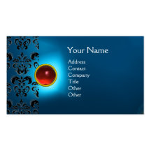 MONOGRAMA DE LA GEMA DEL DAMASCO DEL ECLIPSE TARJETAS PERSONALES