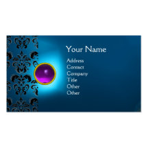 MONOGRAMA DE LA GEMA DEL DAMASCO DEL ECLIPSE TARJETAS DE VISITA