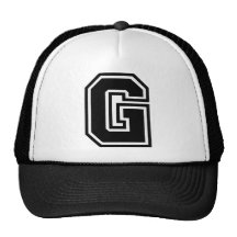 Monograma de la letra "G" Gorras De Camionero