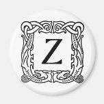 Monograma de la letra Z Imán De Frigorífico