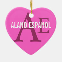 Monograma de la raza de Alano Espanol Adorno De Navidad