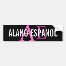 Monograma de la raza de Alano Espanol Pegatina De Parachoque