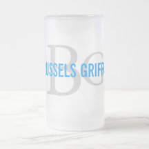 Monograma de la raza de Bruselas Griffon Tazas