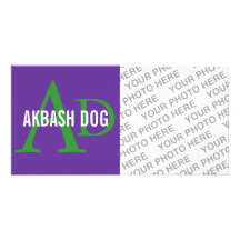 Monograma de la raza del perro de Akbash Tarjetas Personales