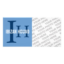 Monograma de la raza del perro de Ibizan Tarjetas Fotográficas