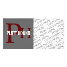 Monograma de la raza del perro de Plott Plantilla Para Tarjeta De Foto