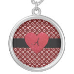 Monograma de los lunares de los corazones collares