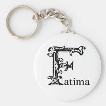 Monograma de lujo: Fátima Llavero Personalizado
