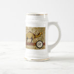 Monograma de oro Stein del camello Tazas