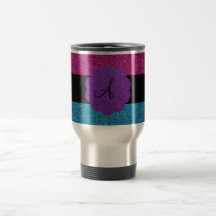 Monograma del brillo taza de café
