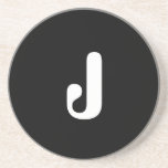 Monograma del control de "J", del rojo y del blanc Posavasos Cerveza