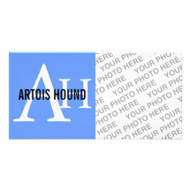 Monograma del perro de Artois Tarjetas Fotograficas