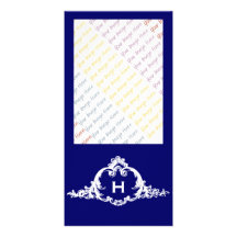 Monograma del personalizado del estilo de la pizar tarjetas fotograficas 
