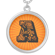 Monograma del resplandor solar de Paisley - A Joyería
