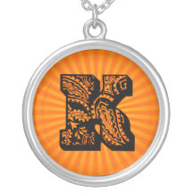 Monograma del resplandor solar de Paisley - K Grimpola Personalizada