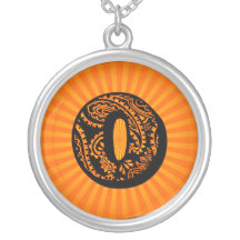Monograma del resplandor solar de Paisley - O Joyeria
