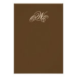 Monograma dramático RSVP (Brown) invitaciones