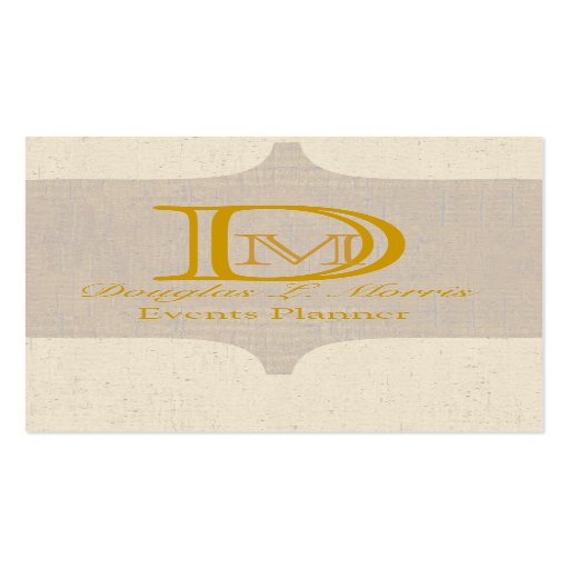 Monograma elegante Antiqued Tarjeta De Visita