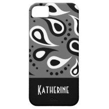 Monograma elegante moderno del personalizado del m iPhone 5 Case-Mate cárcasa