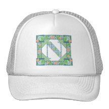 monograma floral de lujo (n) gorras