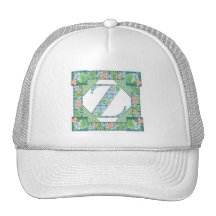 monograma floral de lujo Z Gorro