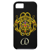 MONOGRAMA GEMELO DE LOS DRAGONES; Negro iPhone 5 Case-Mate Coberturas