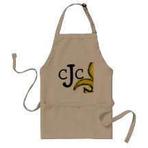 Monograma Initial Fluer de Lis Apron Delantal