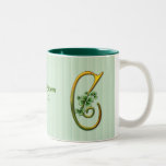 Monograma irlandés C del oro Taza De Café