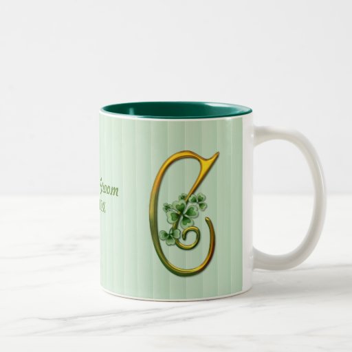 Monograma irlandés C del oro Taza De Café