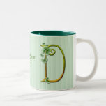 Monograma irlandés D - personalizar del oro Taza