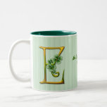 Monograma irlandés E del oro Taza De Café
