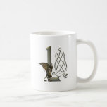 Monograma L del Gargoyle Taza De Café