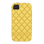 Monograma marroquí del diseño 3 de la teja del ama vibe iPhone 4 fundas