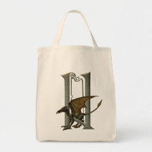 Monograma N de los Gargoyles Bolsa Lienzo