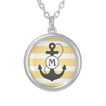 Monograma náutico del ancla joyerias