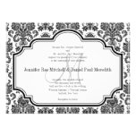 Monograma negro M de las invitaciones del boda del Anuncios Personalizados