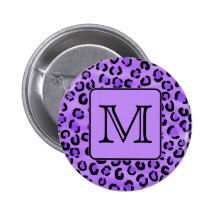 Monograma púrpura del personalizado del estampado  pins