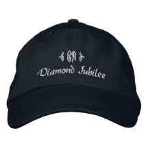 Monograma real de Jubileo-Elizabeth del diamante Gorra De Béisbol
