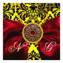 MONOGRAMA ROJO DEL DAMASCO DEL NEGRO DEL AMARILLO  ANUNCIOS  