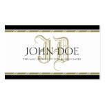 Monograma romano del oro del abogado tarjetas personales