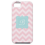 Monograma rosado del zigzag iPhone 5 Case-Mate carcasas