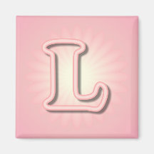 Monograma rosado L Iman