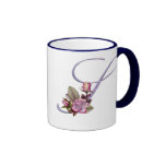 Monograma rosado S de los rosas Tazas