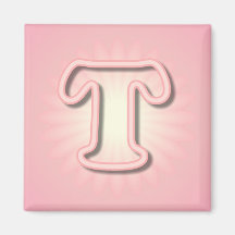 Monograma rosado T Iman