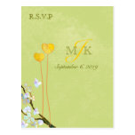 Monograma RSVP (4.25x5.6) del boda de la primavera Postales