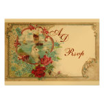 MONOGRAMA RSVP, oro rosado azul rojo de ROMANTICA Anuncios Personalizados