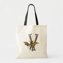 Monograma V de los Gargoyles Bolsas
