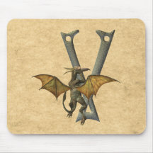 Monograma V de los Gargoyles Tapete De Ratón
